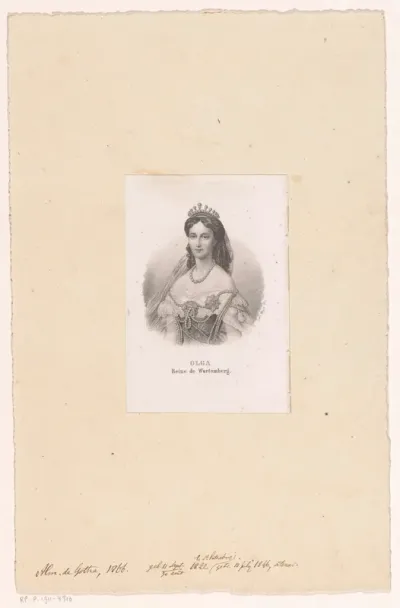 Portret van Olga Nikolajevna, grootvorstin van Rusland en koningin van Württemberg