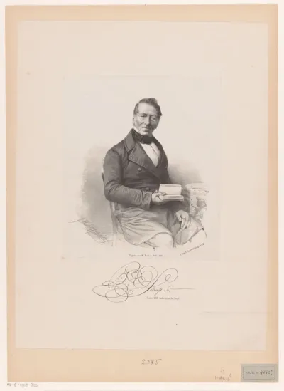 Portret van onderwijzer P. van der Schaft