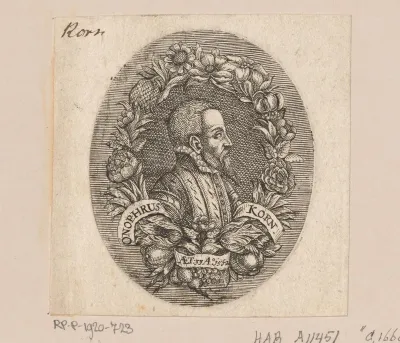Portret van Onophrius Korn op 33-jarige leeftijd