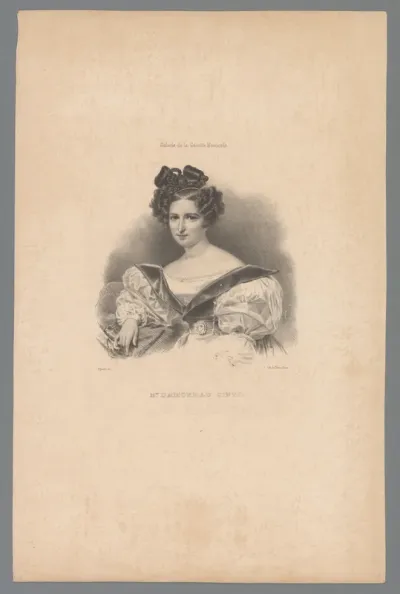 Portret van operazangeres Laure Cinti-Damoreau
