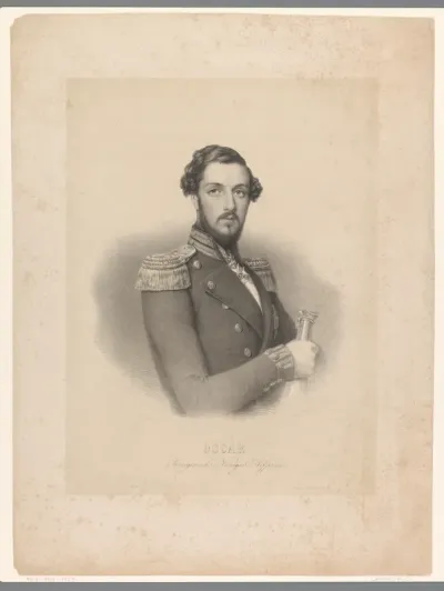 Portret van Oscar II van Zweden