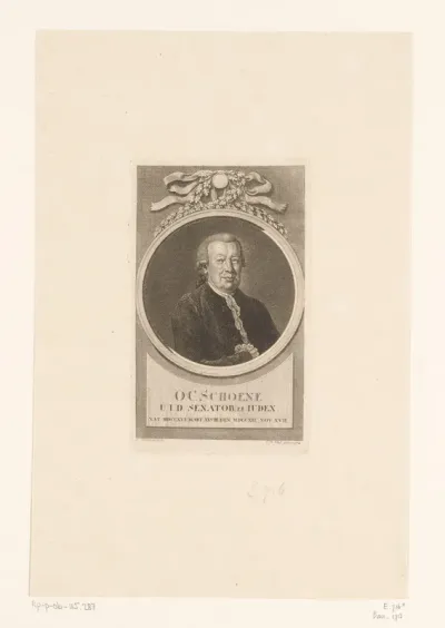 Portret van Otto Christian Schoene