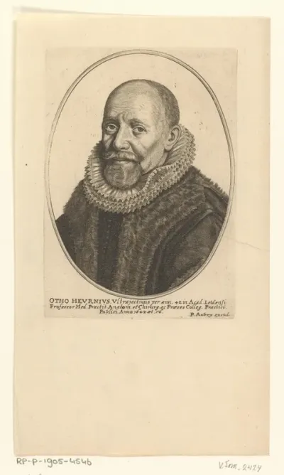 Portret van Otto Heurnius op 56-jarige leeftijd