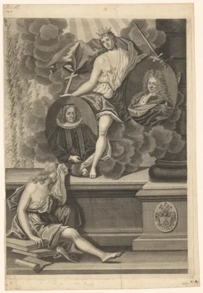 Portret van Otto Mencke en een onbekende man