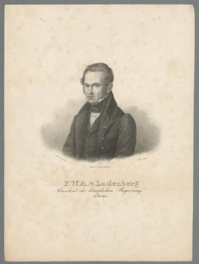 Portret van P.W.A. von Ladenberg