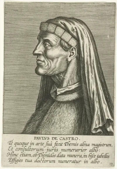 Portret van Paolo da Castro