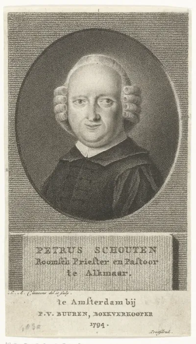 Portret van pastoor Petrus Schouten