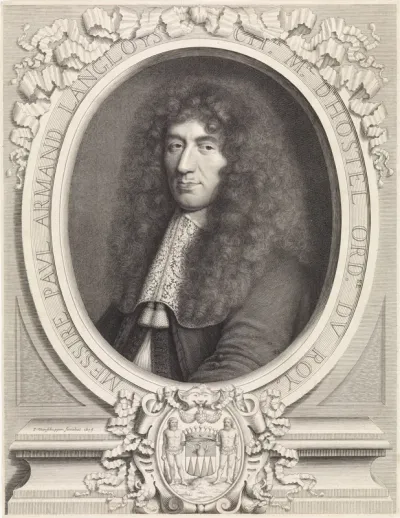 Portret van Paul-Armand Langlois de Blancfort, maître d'hôtel van Lodewijk XIV, koning van Frankrijk
