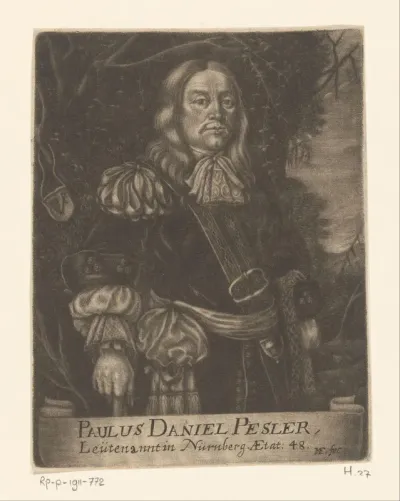 Portret van Paul Daniel Besler op 48-jarige leeftijd