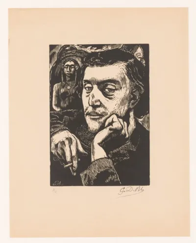 Portret van Paul Gauguin