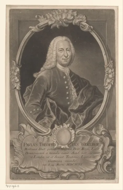 Portret van Paul Gottlieb Werlhof