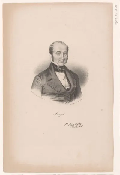 Portret van Paul Jean Pierre Sauzet