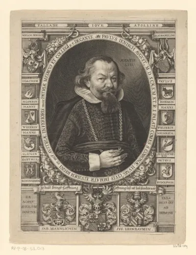 Portret van Paul Jenisch op 53-jarige leeftijd