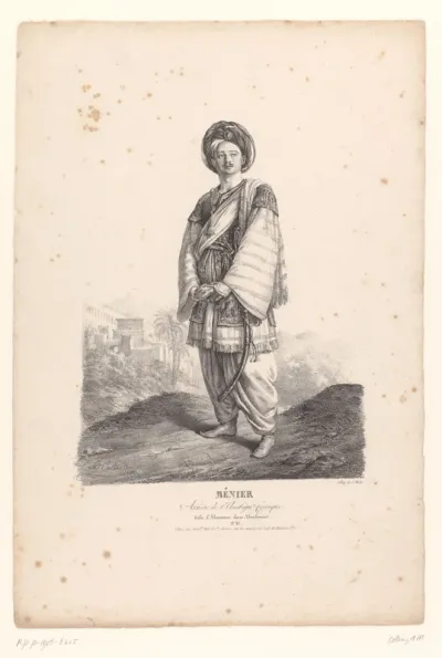 Portret van Paulin Ménier als Almanzor in het melodrama Abenhamet