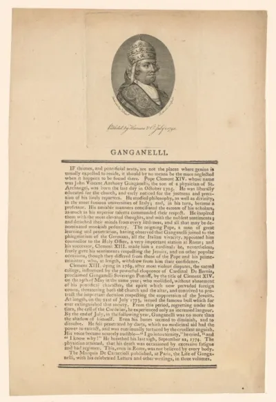 Portret van paus Clement XIV
