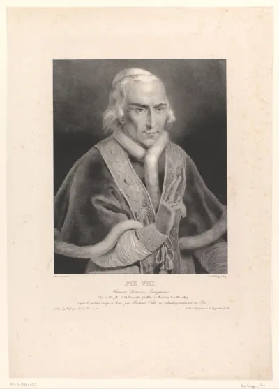 Portret van paus Pius VIII