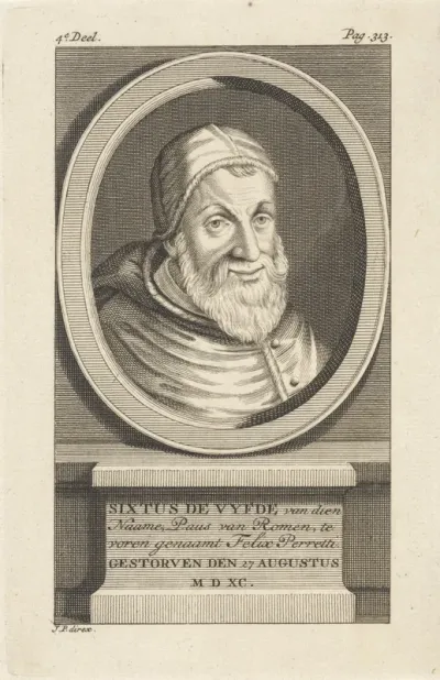 Portret van paus Sixtus V