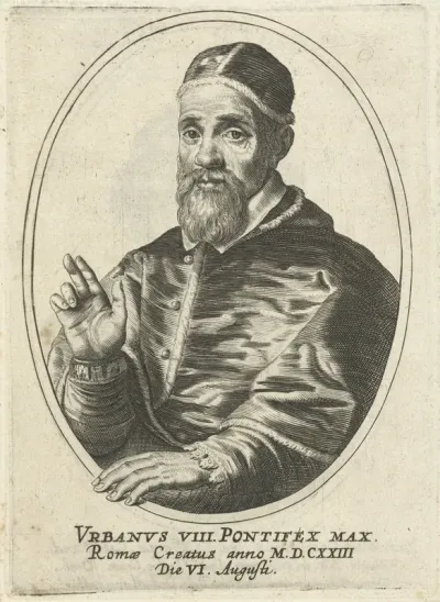 Portret van paus Urbanus VIII in ovaal