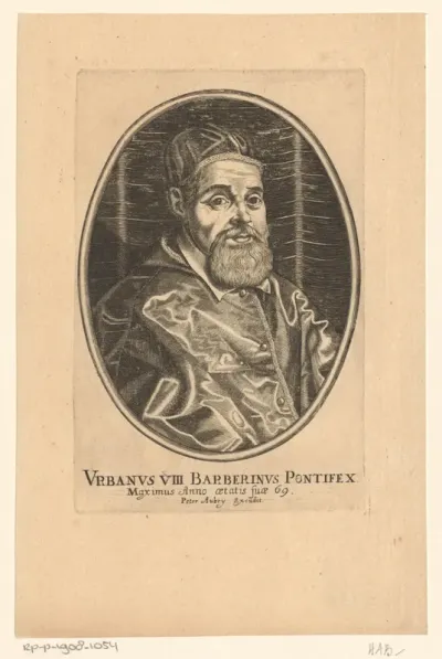 Portret van paus Urbanus VIII op 69-jarige leeftijd