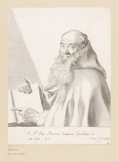 Portret van Père Yves op 87-jarige leeftijd