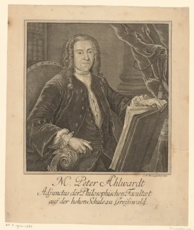 Portret van Peter Ahlwardt
