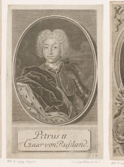 Portret van Peter II van Rusland