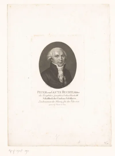 Portret van Peter Josef Glutz