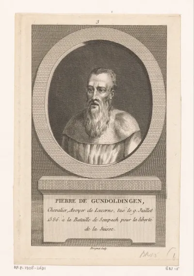 Portret van Petermann von Gundoldingen