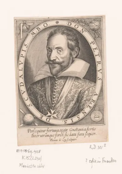 Portret van Petrus Arlensis de Scudalupis