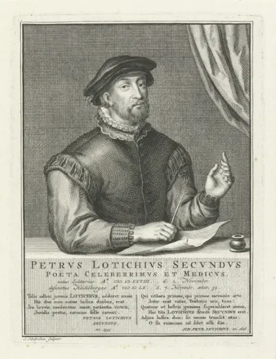 Portret van Petrus Lotichius Secundus