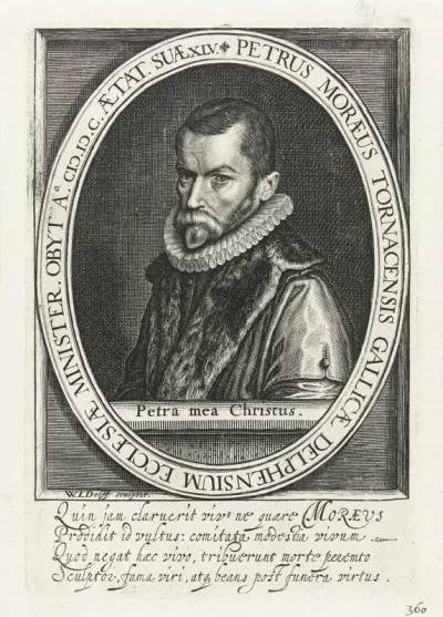 Portret van Petrus Moraeus op 45-jarige leeftijd