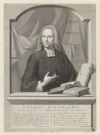 Portret van Petrus Nieuwland op 37-jarige leeftijd