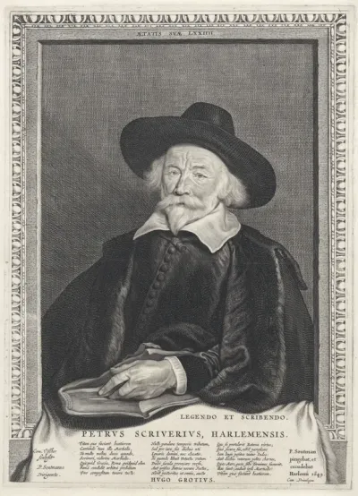 Portret van Petrus Scriverius op 74-jarige leeftijd