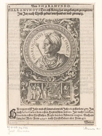 Portret van Pharamond, koning der Franken
