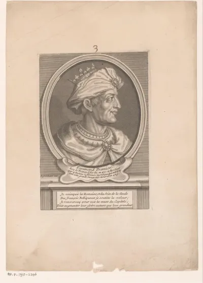 Portret van Pharamond, koning der Franken