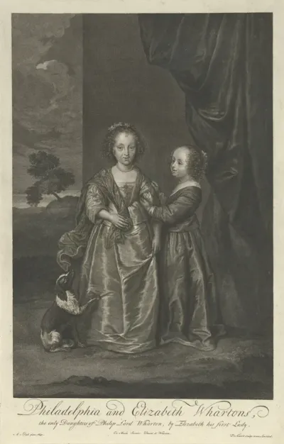 Portret van Philadelphia en Elizabeth Wharton