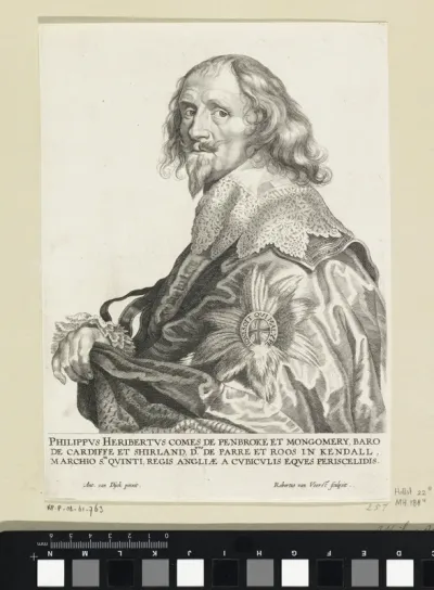 Portret van Philip Herbert 4e graaf van Pembroke, 1e graaf van Montgomery