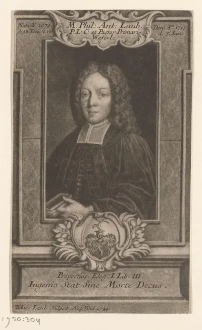Portret van Philipp Anton Laub