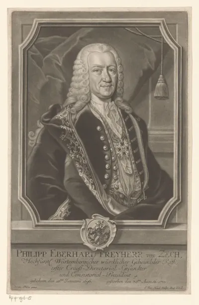 Portret van Philipp Eberhard Zech
