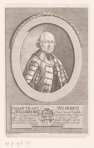 Portret van Philipp Franz Wilderich Nepomuk von Walderdorf