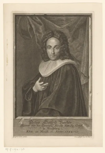 Portret van Philipp Gottfried Harder