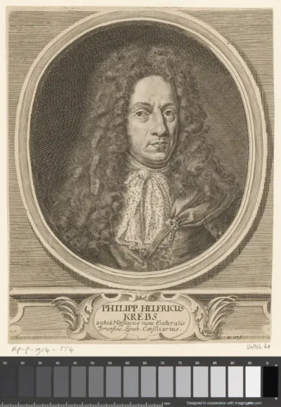 Portret van Philipp Helfrich Krebs