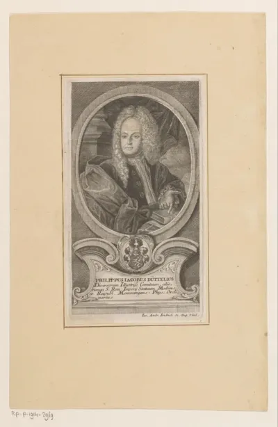 Portret van Philipp Jacob Düttel