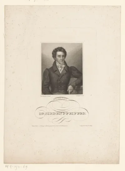 Portret van Philipp Jakob Siebenpfeiffer