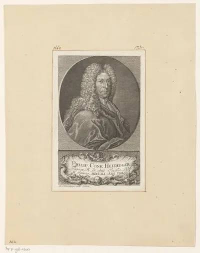 Portret van Philipp Konrad Heidegger