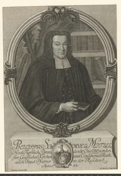Portret van Philipp Samuel Mitzel
