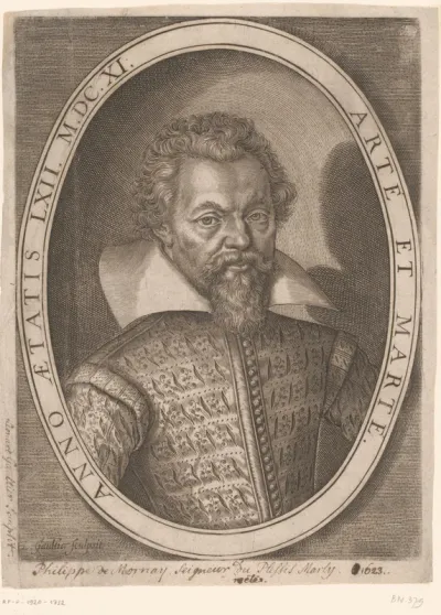 Portret van Philippe du Plessis-Mornay op 62-jarige leeftijd