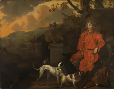 Portret van Philippus Baldaeus en Gerrit Mossopotam