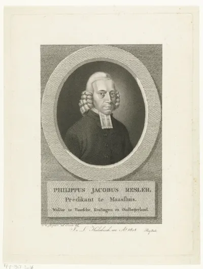 Portret van Philippus Jacobus Resler