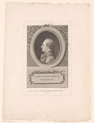 Portret van Pierre Beaumarchais